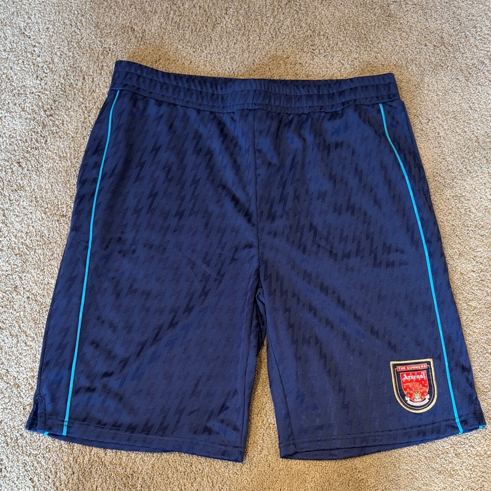 Arsenal Retro Logo Navy Blue Shorts Men's Size Large